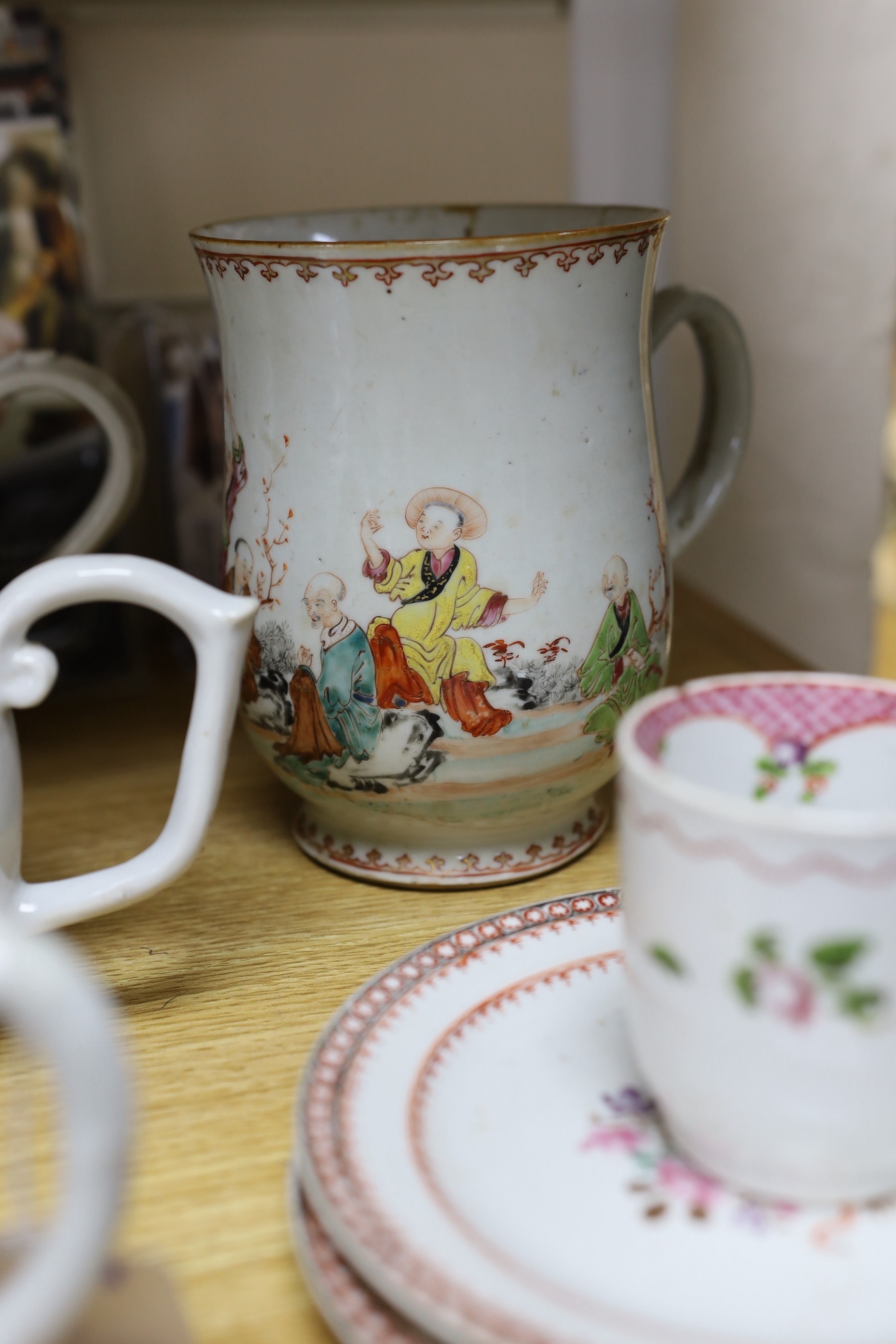 A collection of mixed Chinese export tableware, 18th century and later